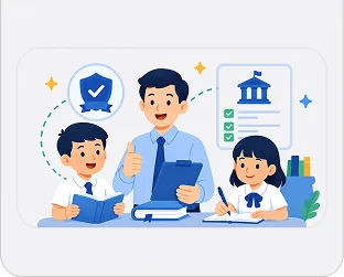 Ilustrasi visi standar profesional
